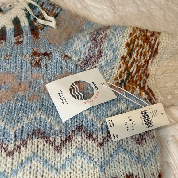 NWT Daily Practice by Anthropologie Plush Cropped Sweater size XSP - Picture 14 of 14